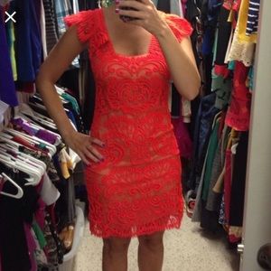 Gorgeous Yoana Baraschi Red Lace Dress